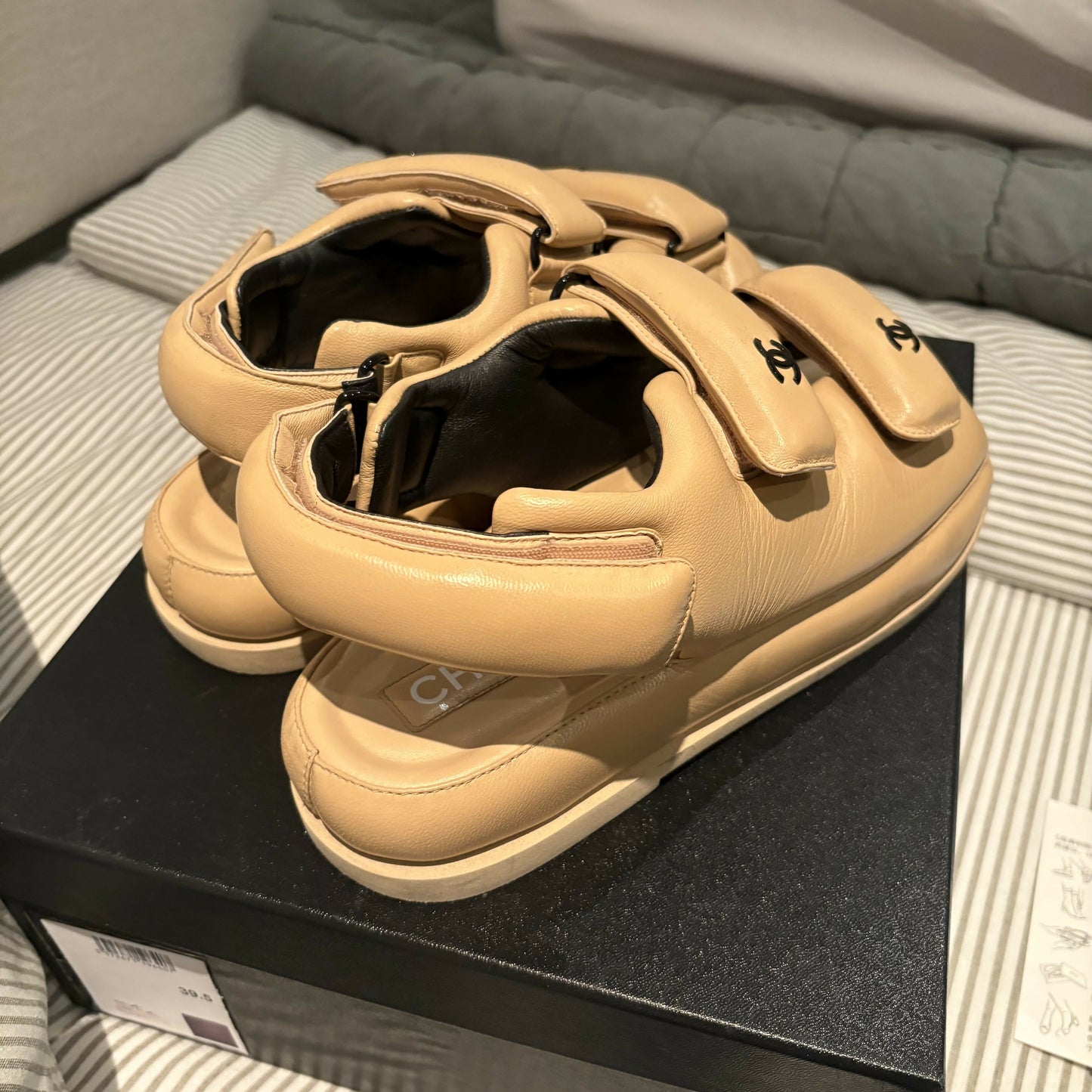 Chanel Lambskin Puffer Dad Sandals