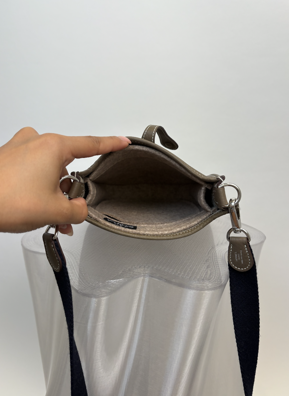 Hermes Evelyne TPM (Size 16) in Etoupe Taurillon Clemence Leather - FULL SET