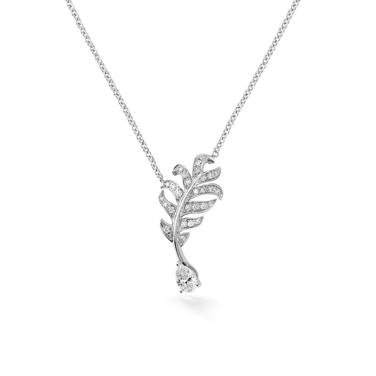 Plume de CHANEL Necklace White Gold