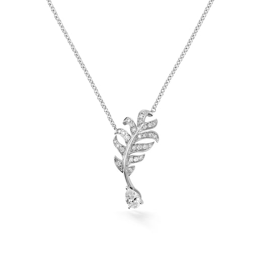 Plume de CHANEL Necklace White Gold