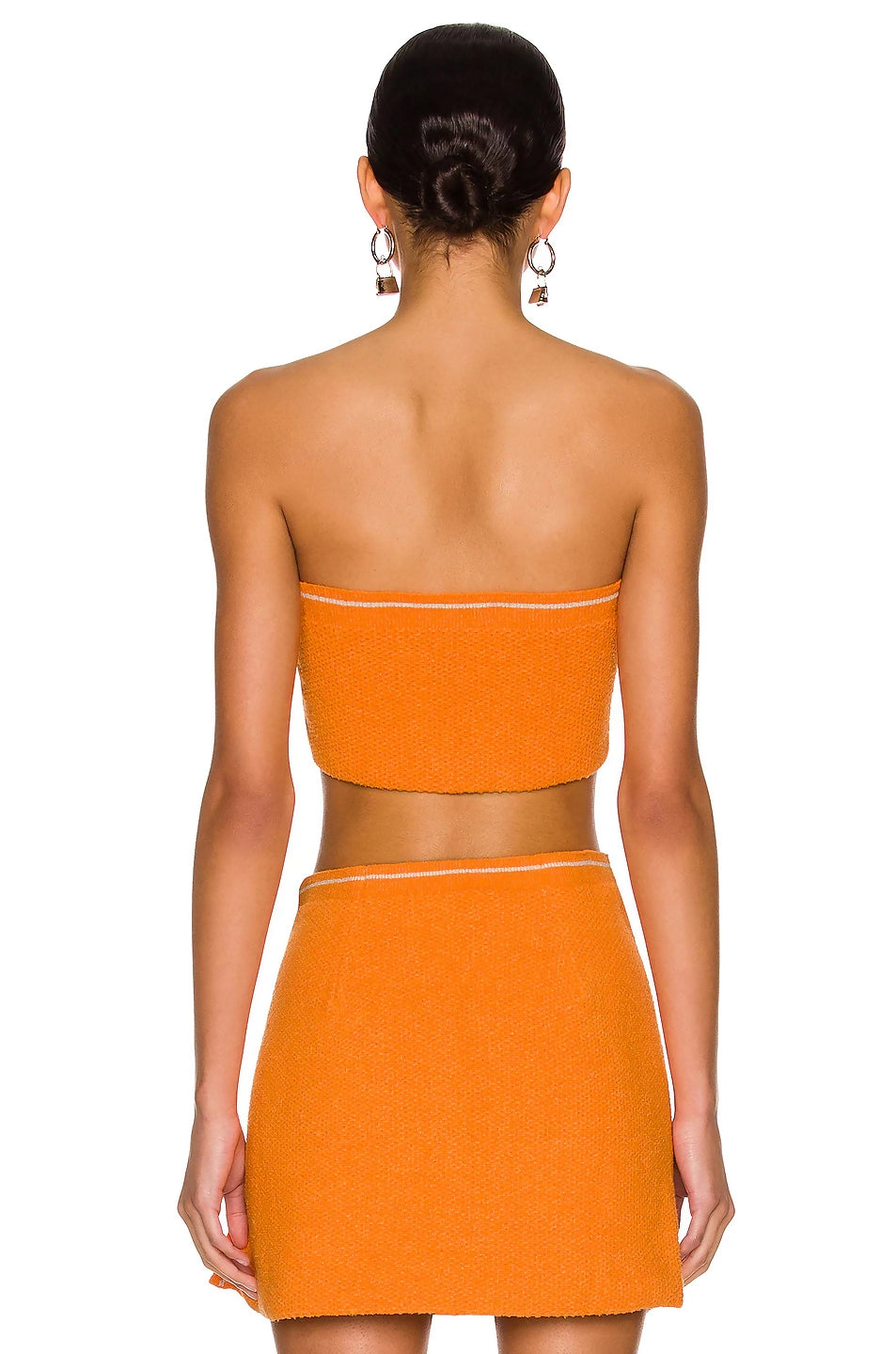 Jacquemus Orange Knit Two-Piece Skirt Set