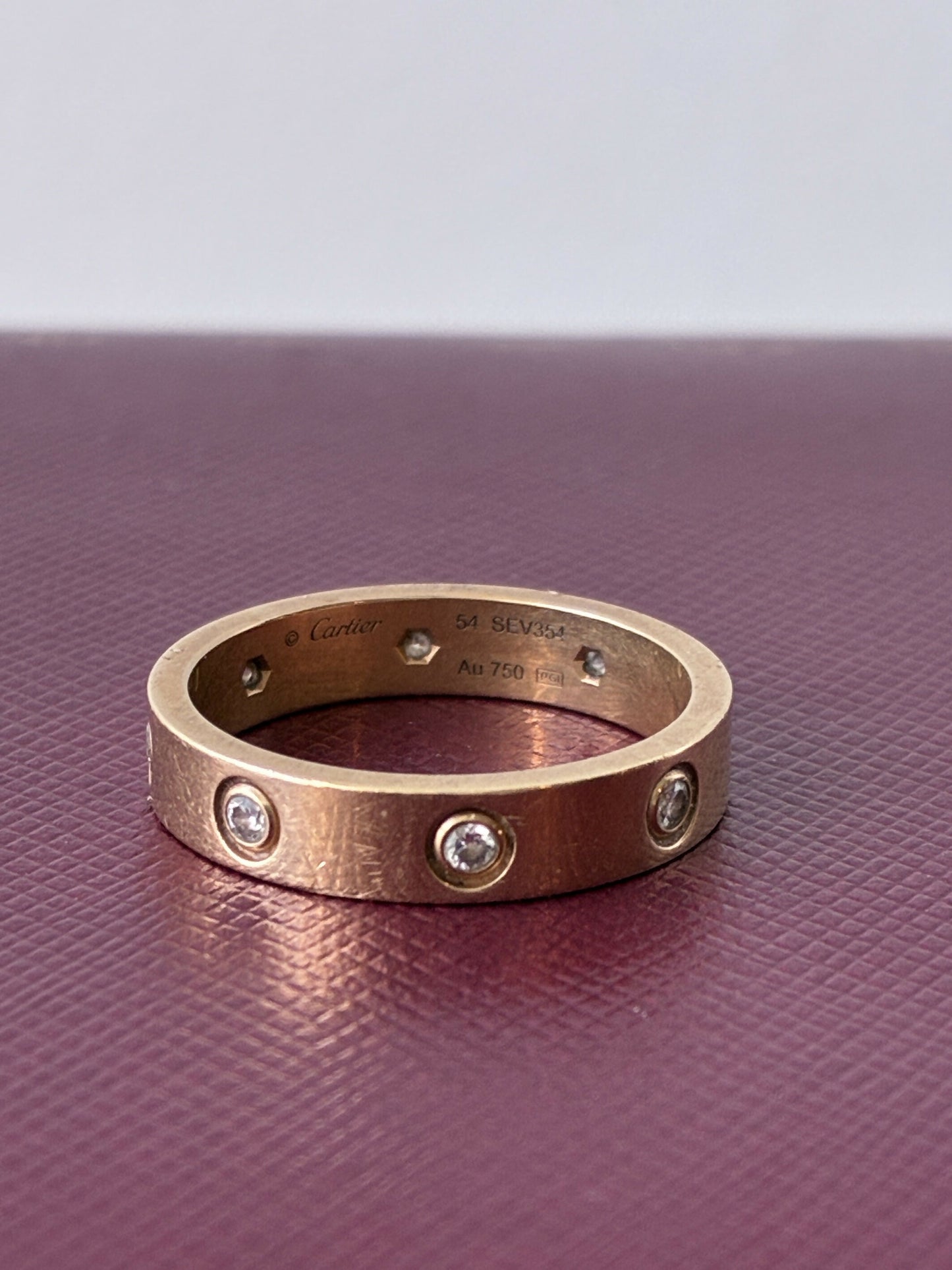 Cartier LOVE Ring with 8 (Full) Diamonds