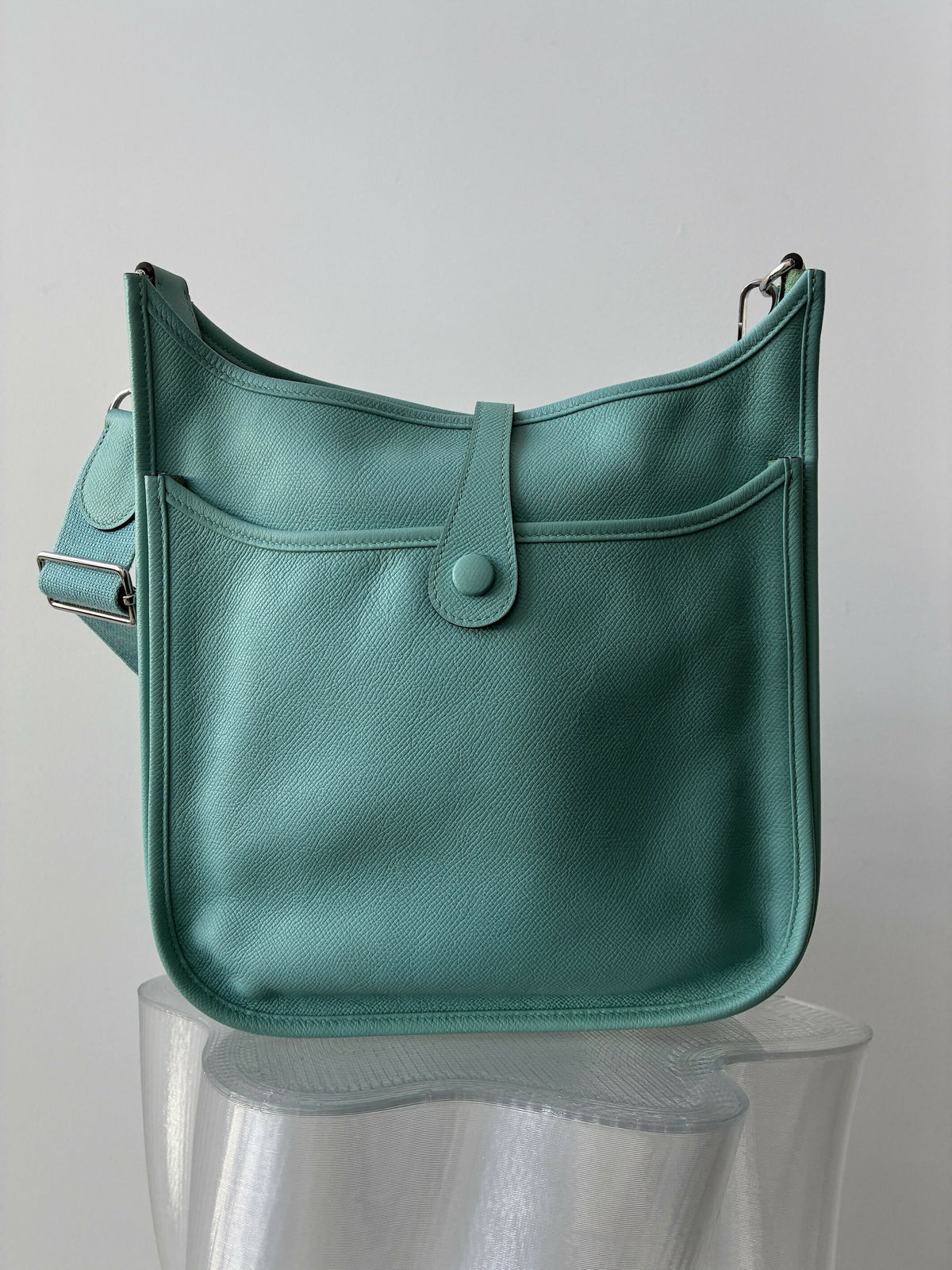 Hermès Evelyne PM 29 Bag, Blue Atoll Leather
