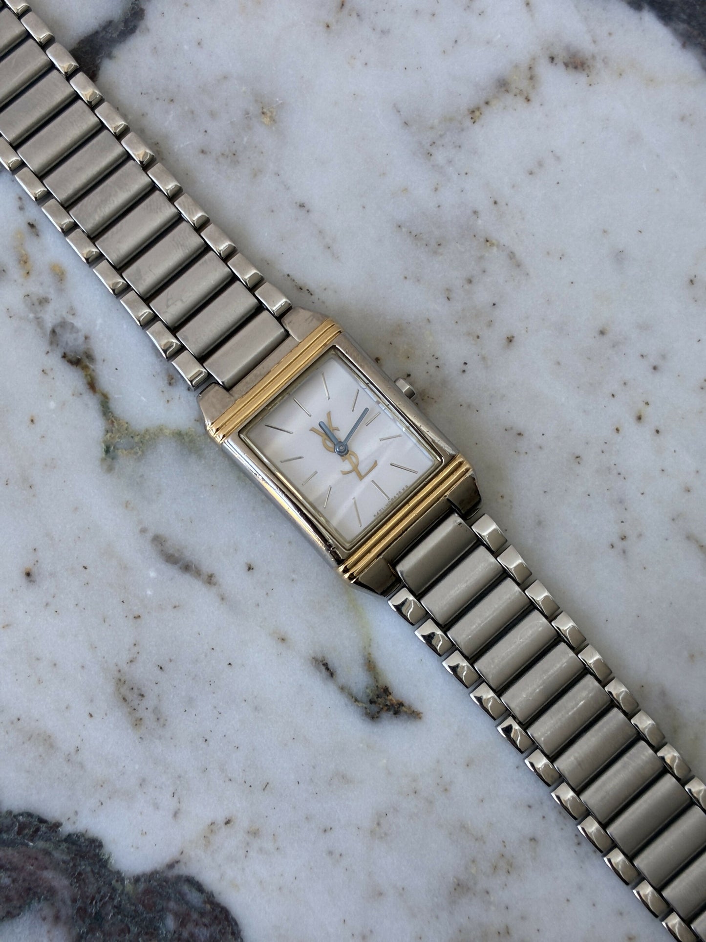 Yves Saint Laurent Bi-Tone Tank Watch