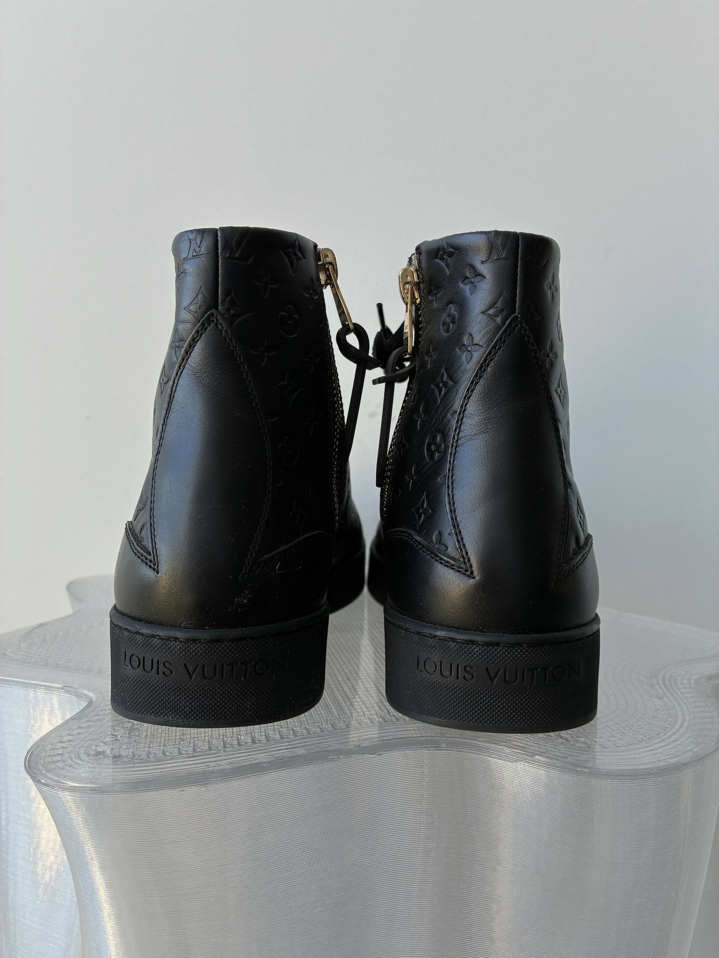 Louis Vuitton Empreinte Leather Black High Top Sneakers