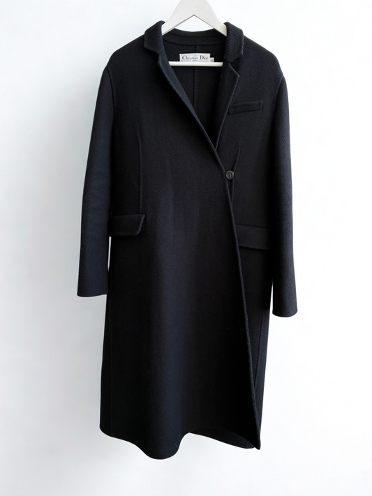 Christian Dior Manteau Laine Noir Black Coat