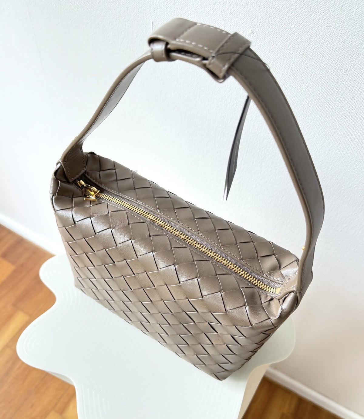 Bottega Veneta Wallace Mini Intrecciato Leather Shoulder Bag - New
