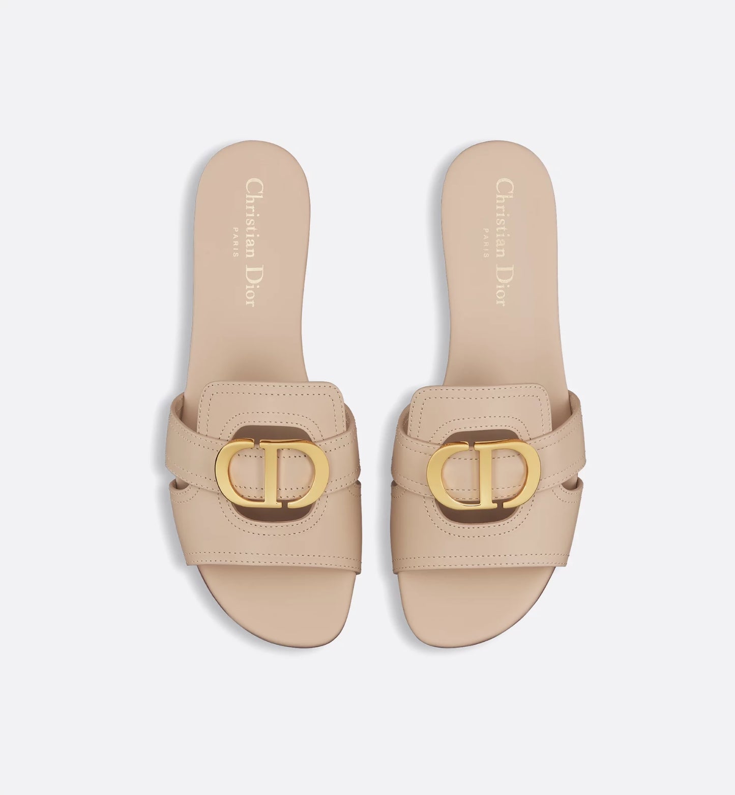 Dior 30 Montaigne Flat Slides - Beige
