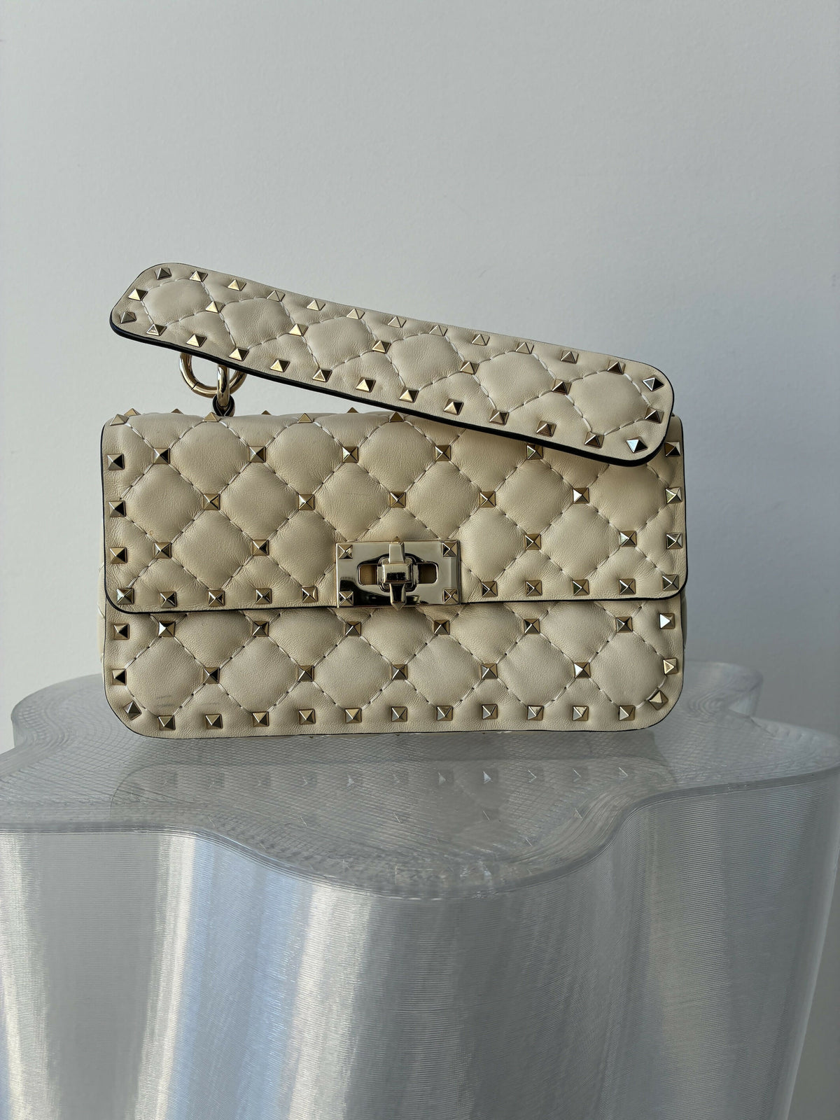 Valentino Garavani Quilted Nappa Rockstud Spike Shoulder Bag