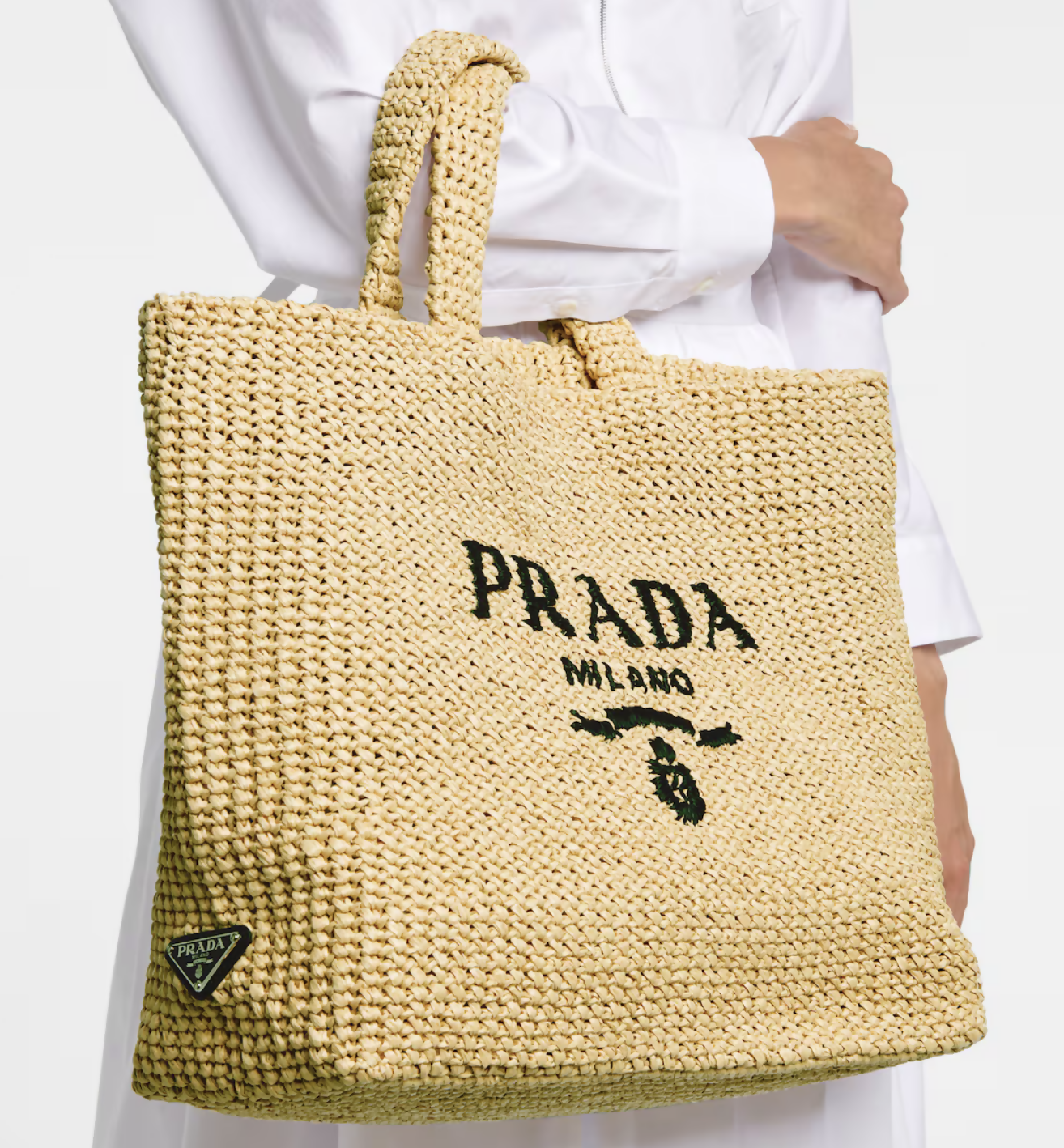 Prada Raffia Tote