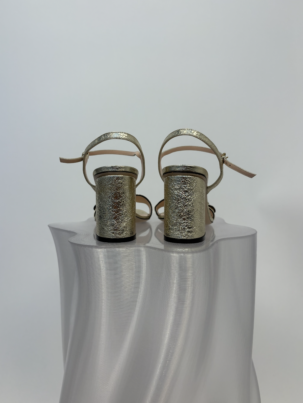 Gucci Metallic Laminated Leather High Heels