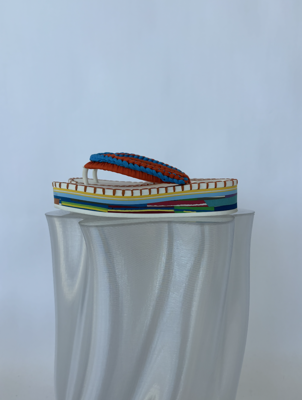 Chloé White & Orange “Ocean Sole Edition” Lou Flip Flops