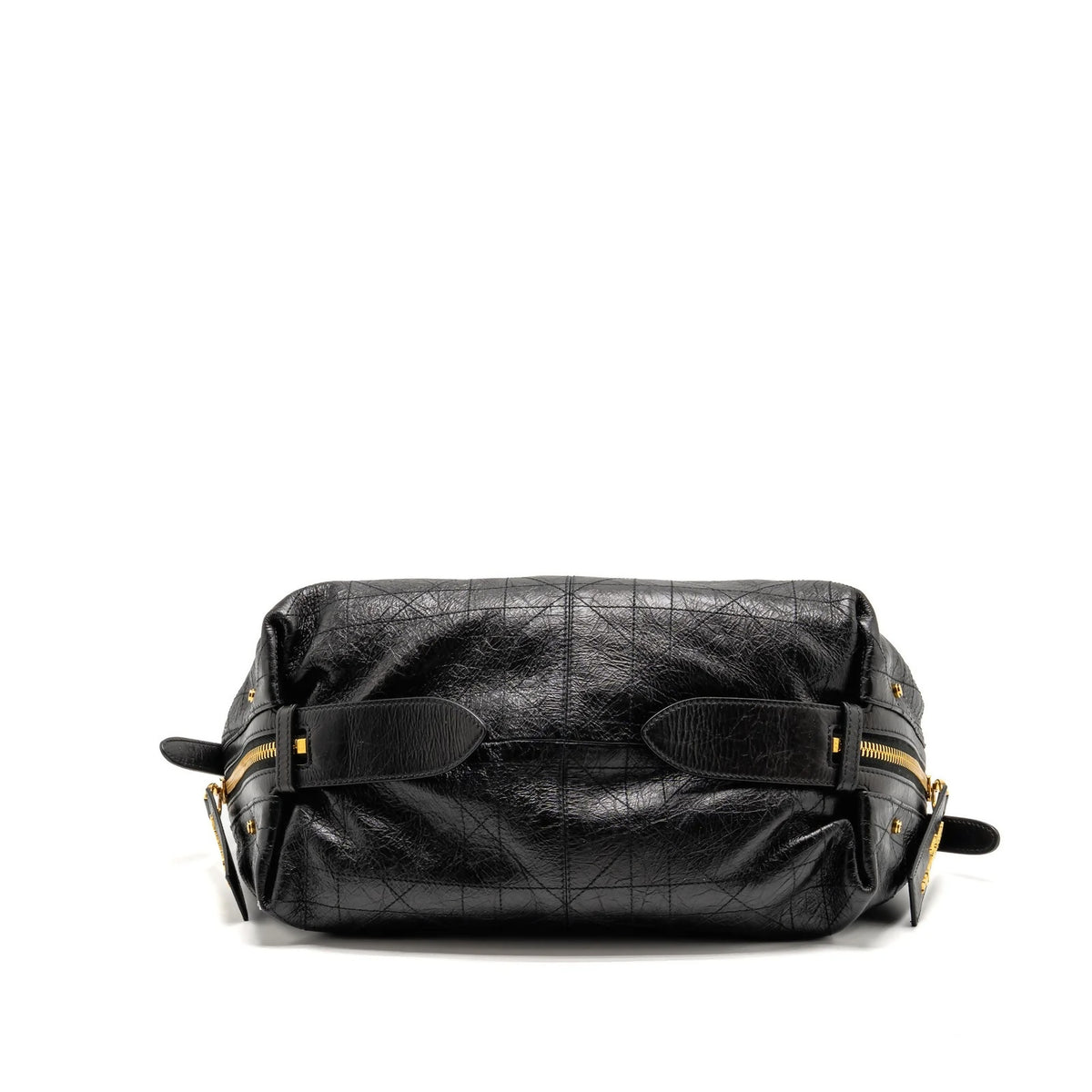 Dior Medium D-Journey Bag Crinkled calfskin Black