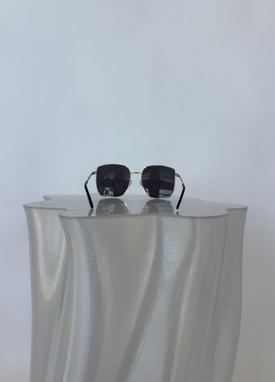 Gucci GG0802S Gold Rectangle Sunglasses