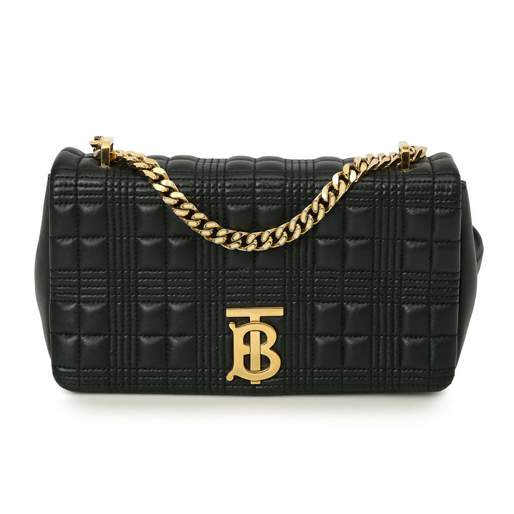 Burberry Black Quilted Leather Small Lola Bag