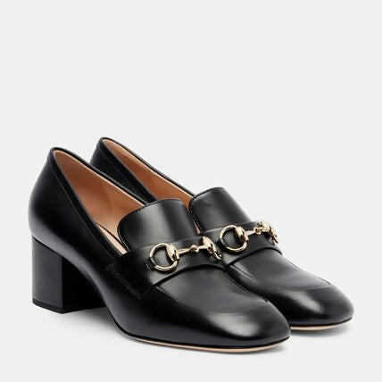 Gucci Horsebit Block 55 Heel Loafer Pumps
