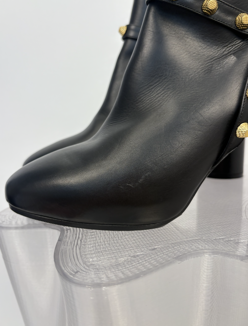 Balenciaga Black Studded Ankle Boot