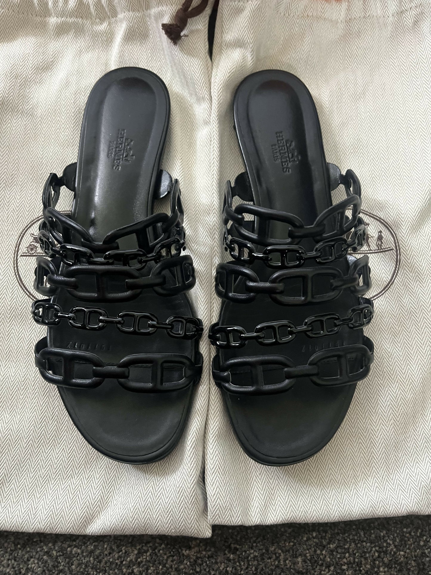 Hermes Chaine d’ Ancre Rivage sandals - Full Set