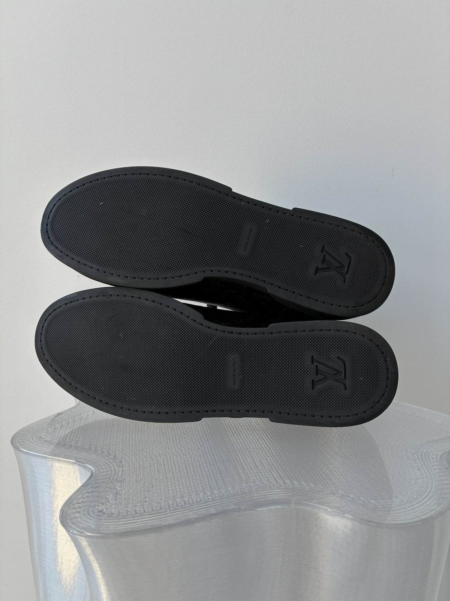 Louis Vuitton Empreinte Leather Black High Top Sneakers
