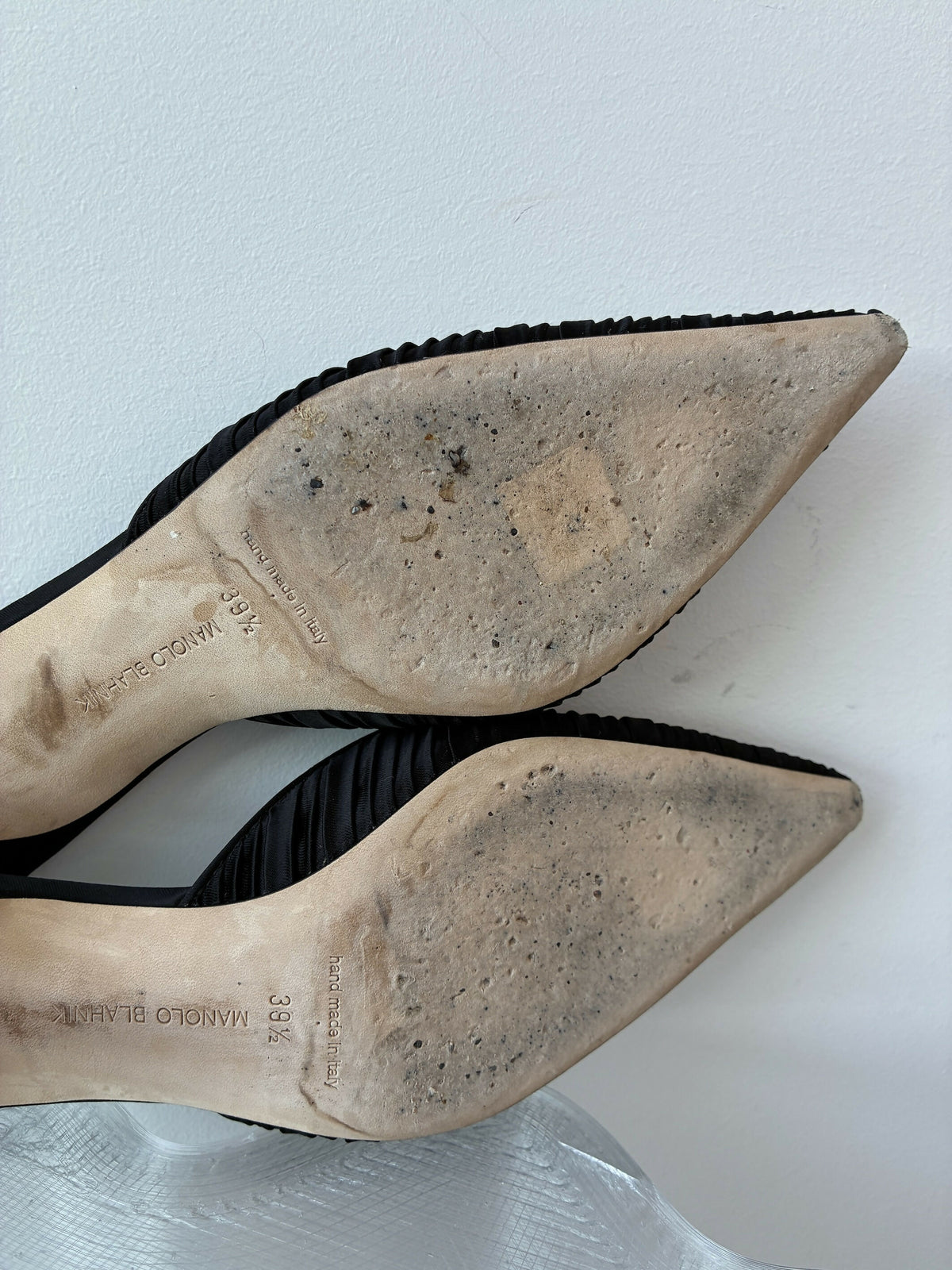 Manolo Blahnik Carolyne 50 Satin Mules - FULL SET