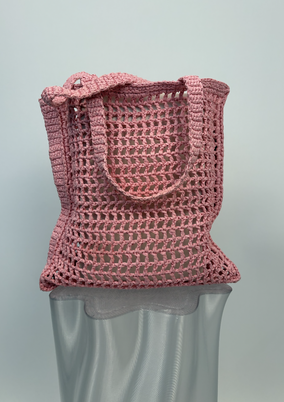 Prada Pink Woven Tote