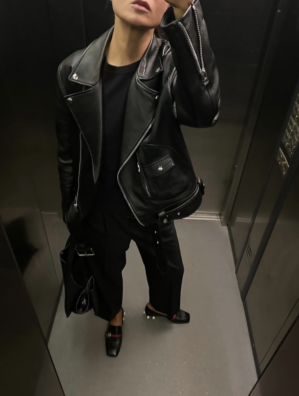 Acne Studios Leather Biker Jacket
