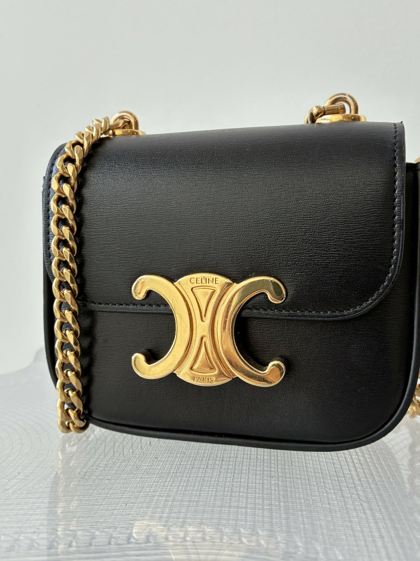 Celine Mini Claude Chain Bag in Calfskin - FULL SET