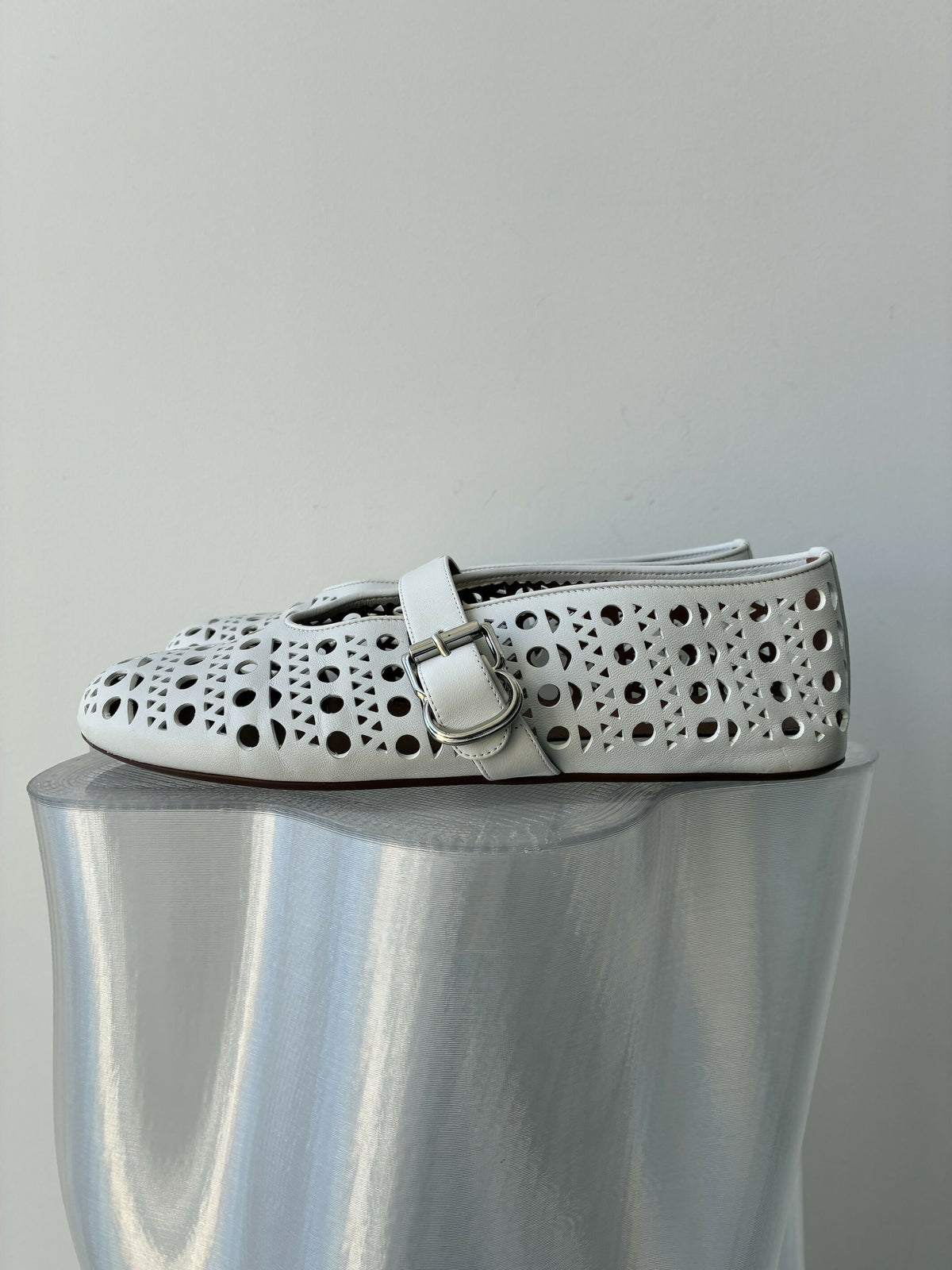 Alaïa Vienne Leather Mary Jane Flats