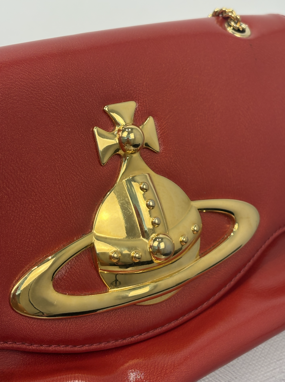 Vivienne Westwood Shoulder Bag in Red Patent Leather