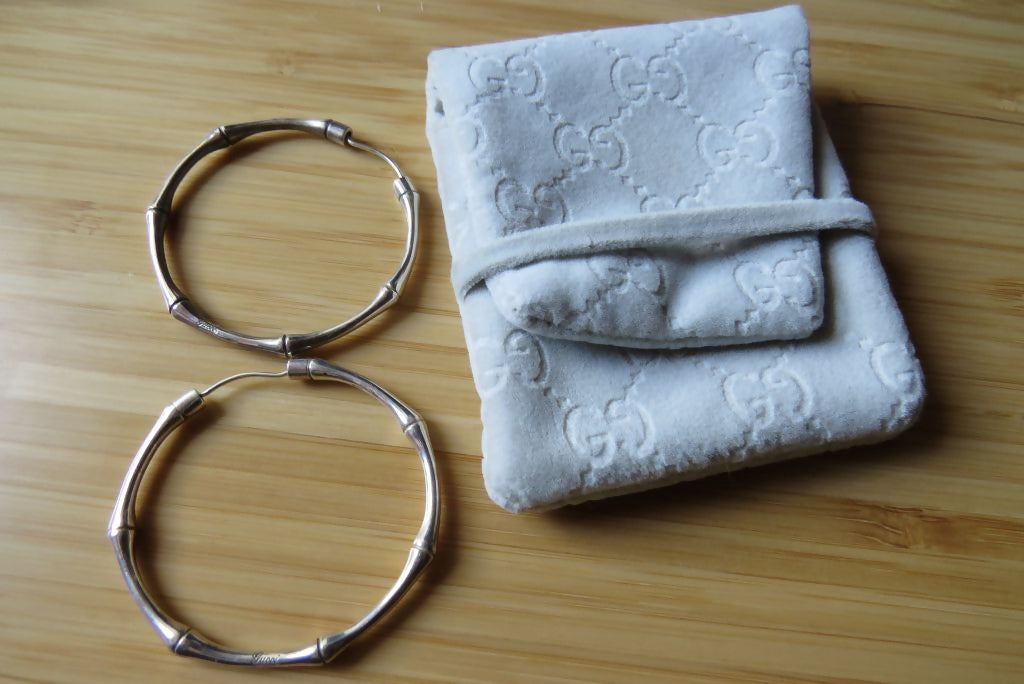 Gucci Sterling Silver Hoops