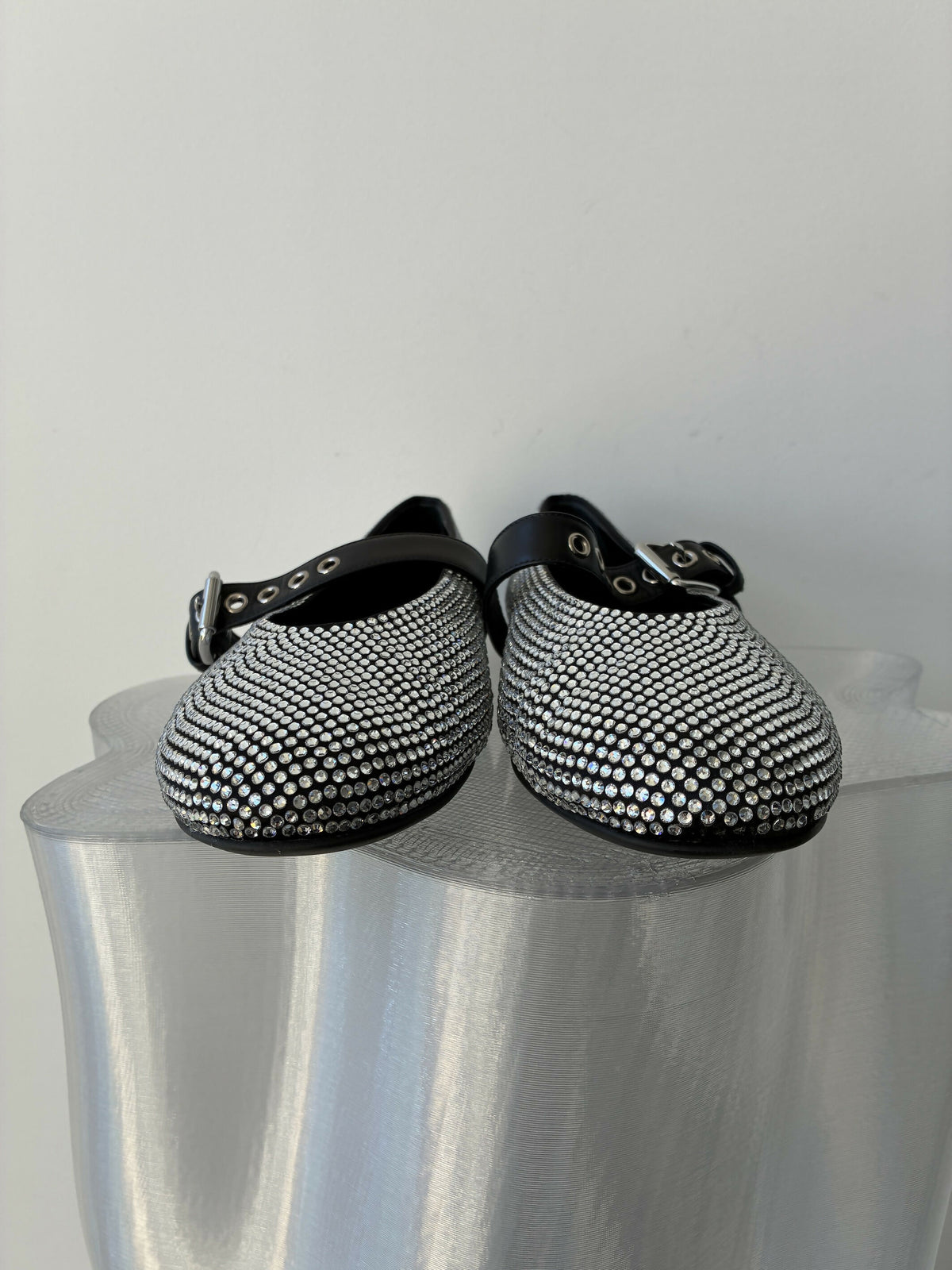 Miu Miu Crystal Studded Ballerina Flats