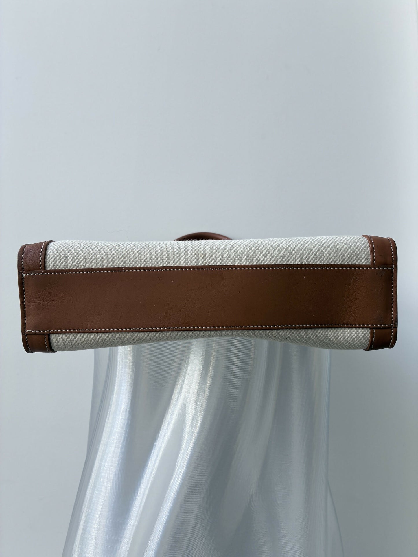 Celine Vertical Cabas Tote Bag in Ivory Canvas