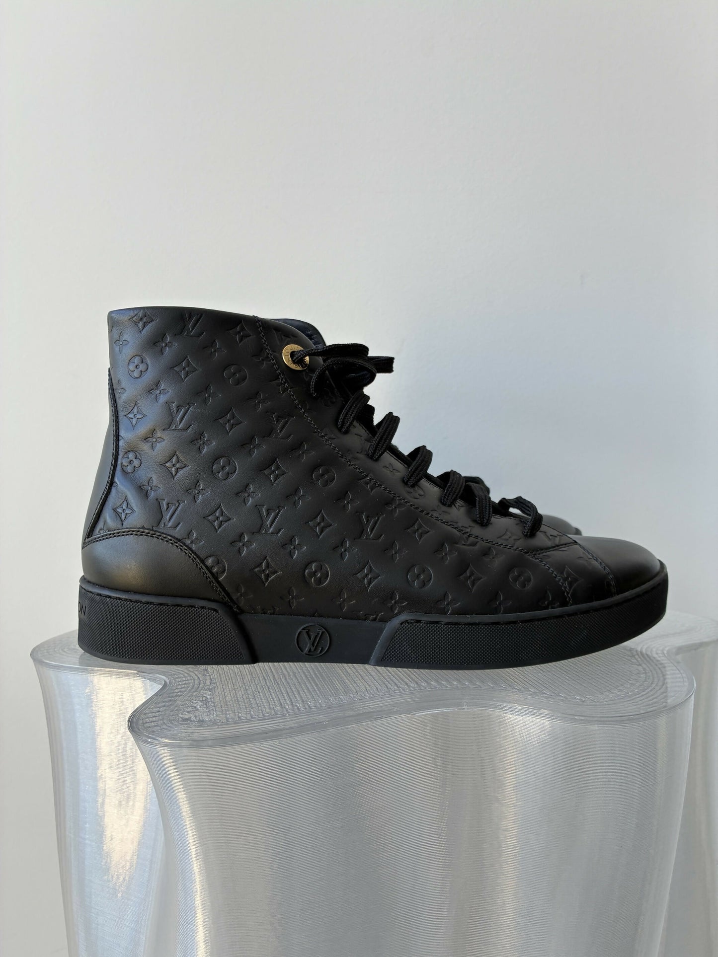 Louis Vuitton Empreinte Leather Black High Top Sneakers