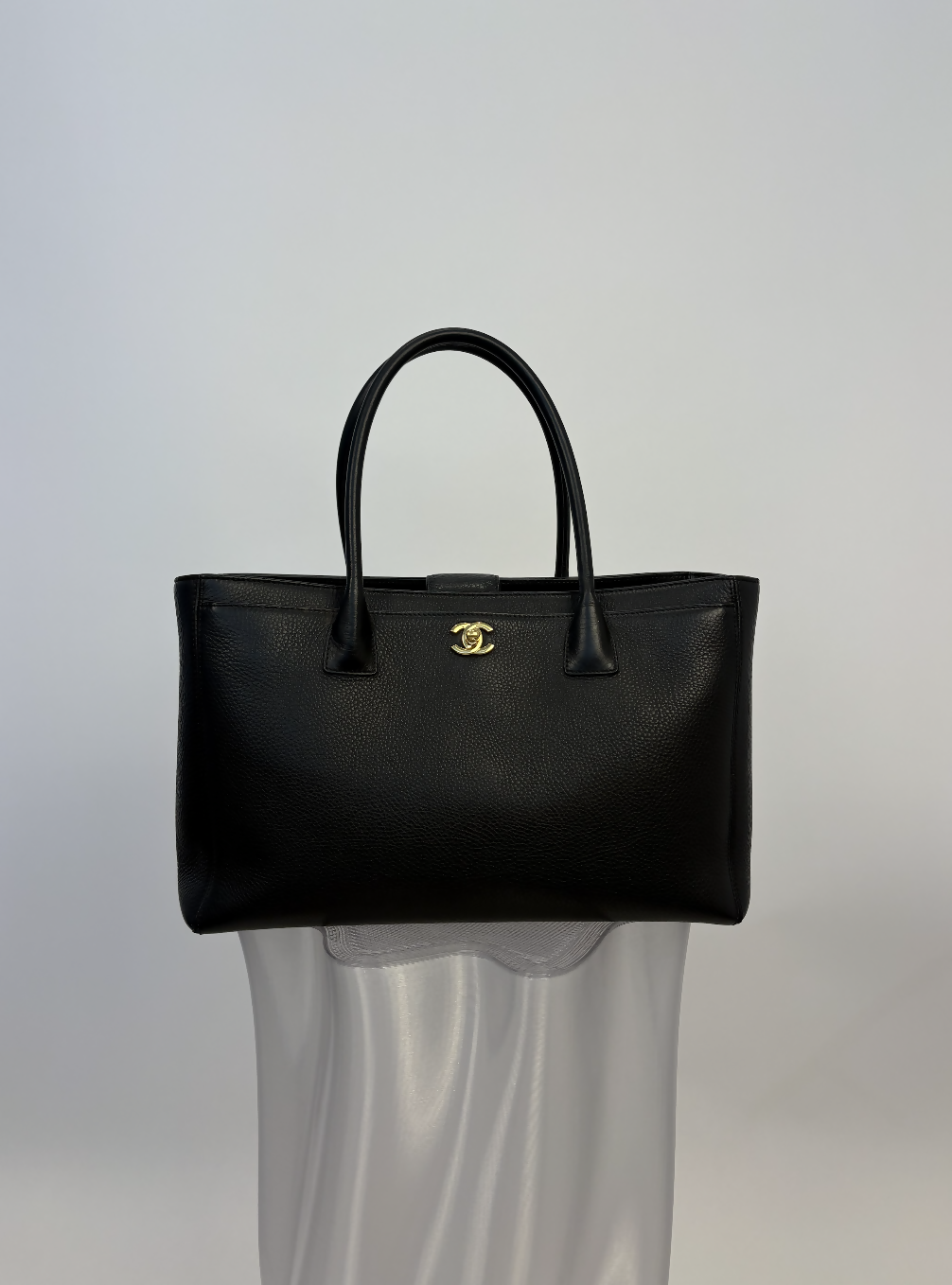 Chanel Executive Cerf Tote in Black Caviar Leather