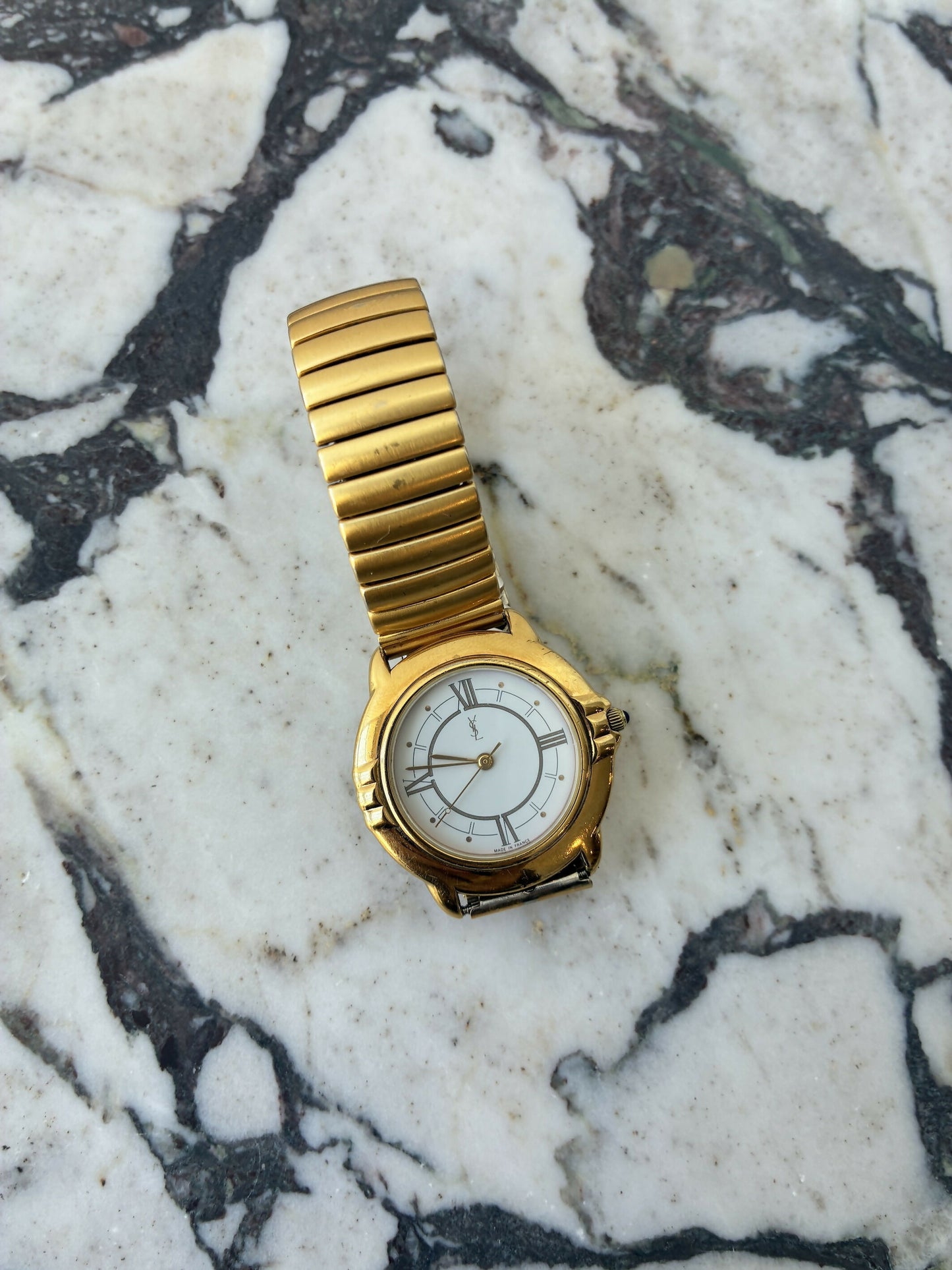 Yves Saint Laurent Bi-Tone Ribbon Link Watch