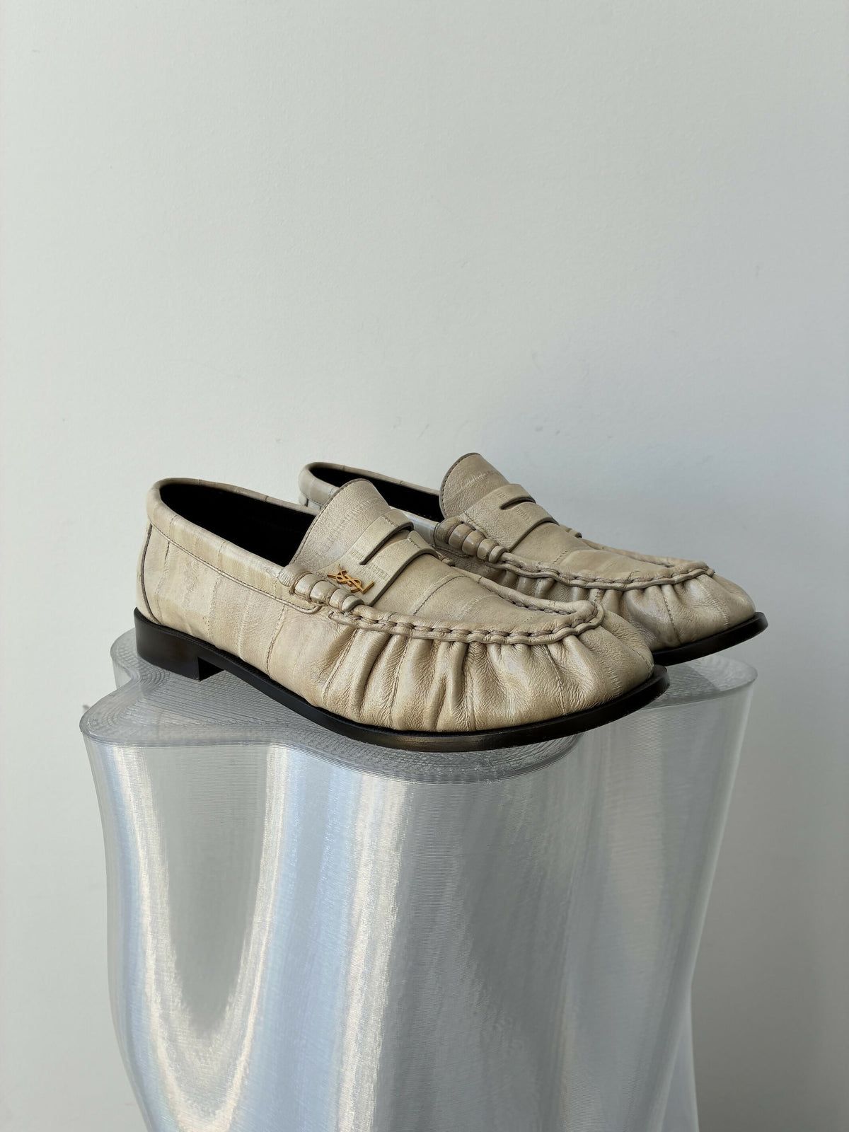 Saint Laurent Le Loafer Eel Leather Penny Loafers