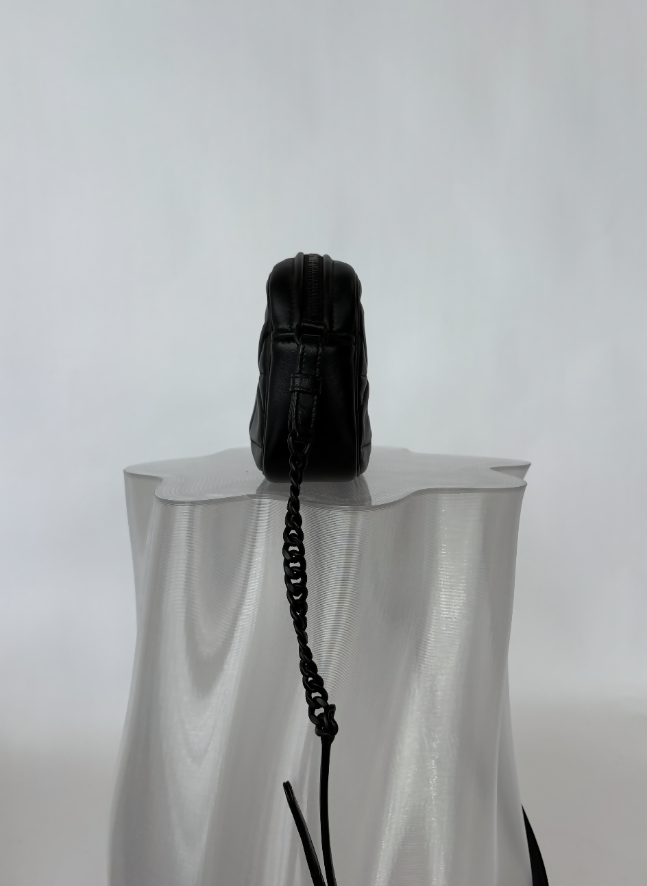 Prada Black Triangle Padded Nappa Camera Bag