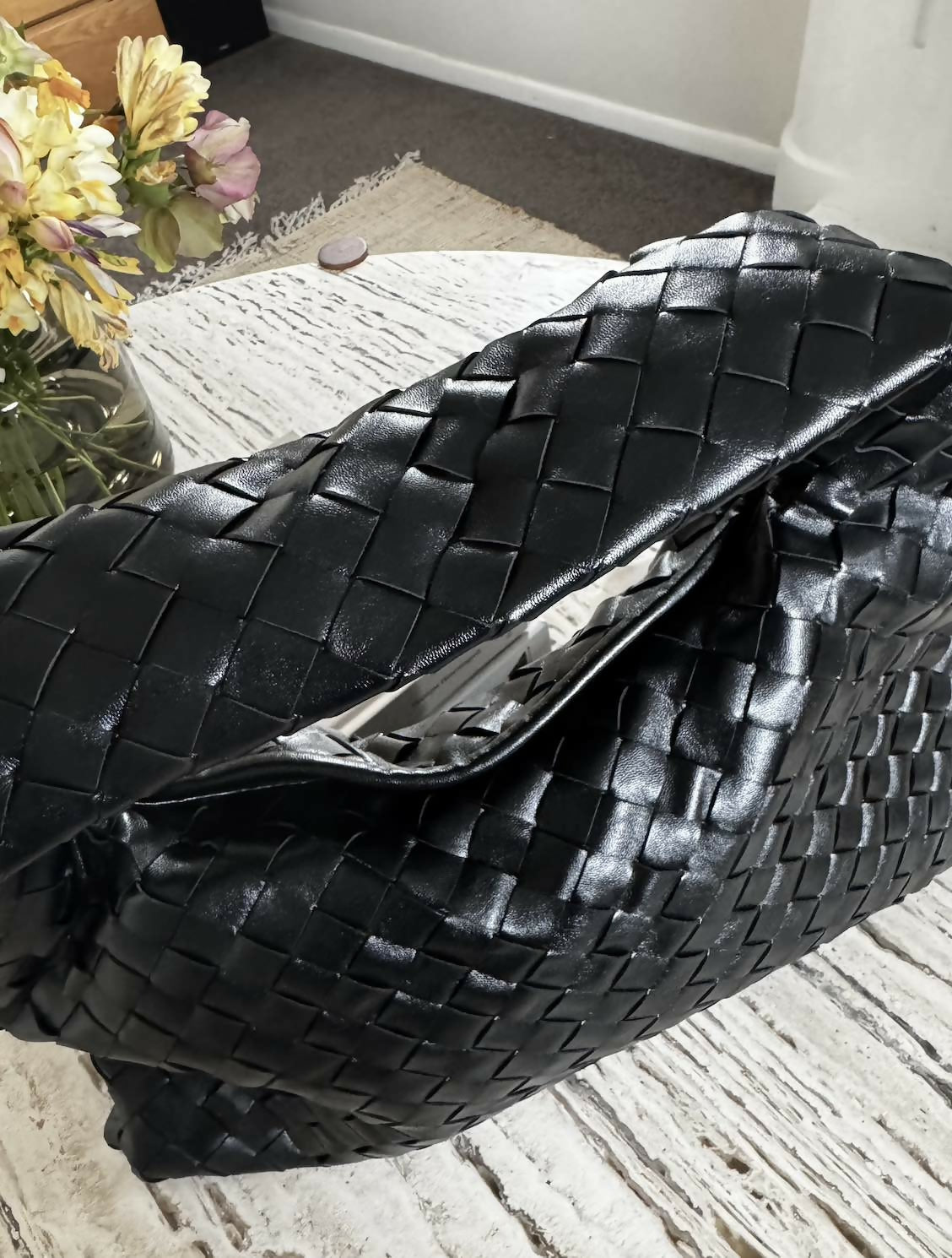 Bottega Veneta Small Calfskin Intrecciato Hop Hobo Bag