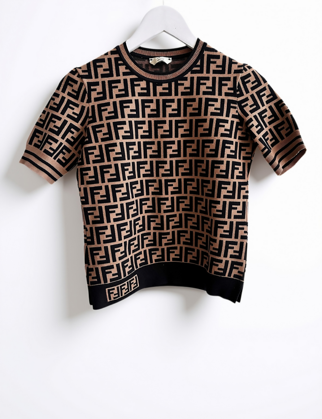 Fendi FF Monogram Knit T-Shirt