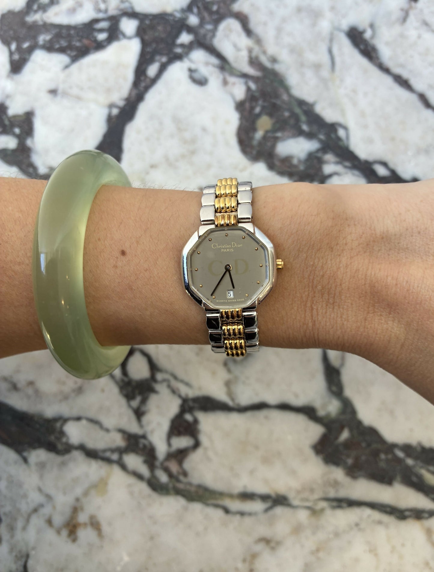Christian Dior Bi-Tone Octagon Watch
