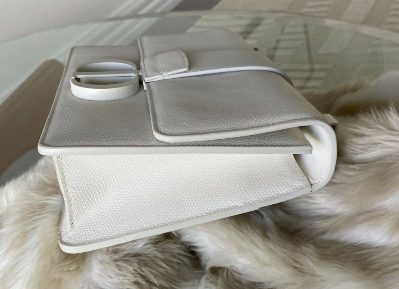 Christian Dior 30 Montaigne Ultra Matte Bag — White | Full Set 