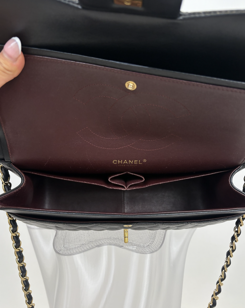 Chanel Jumbo Flap Bag in Black Lambskin