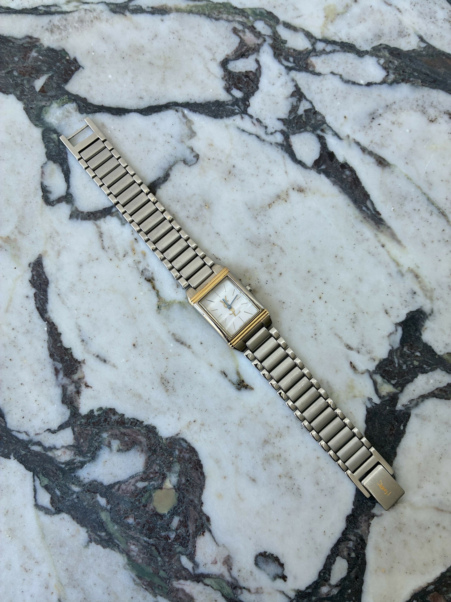 Yves Saint Laurent Bi-Tone Tank Watch