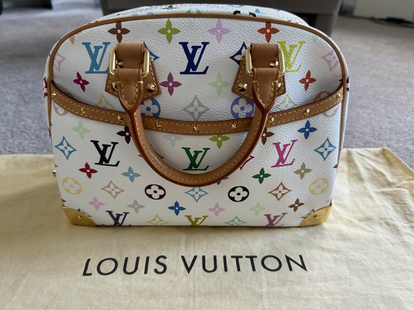 Louis Vuitton x Takashi Murakami Trouville Multicolore White