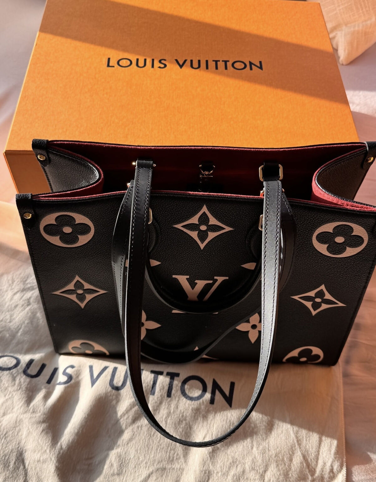Louis Vuitton OnTheGo MM empriente leather
