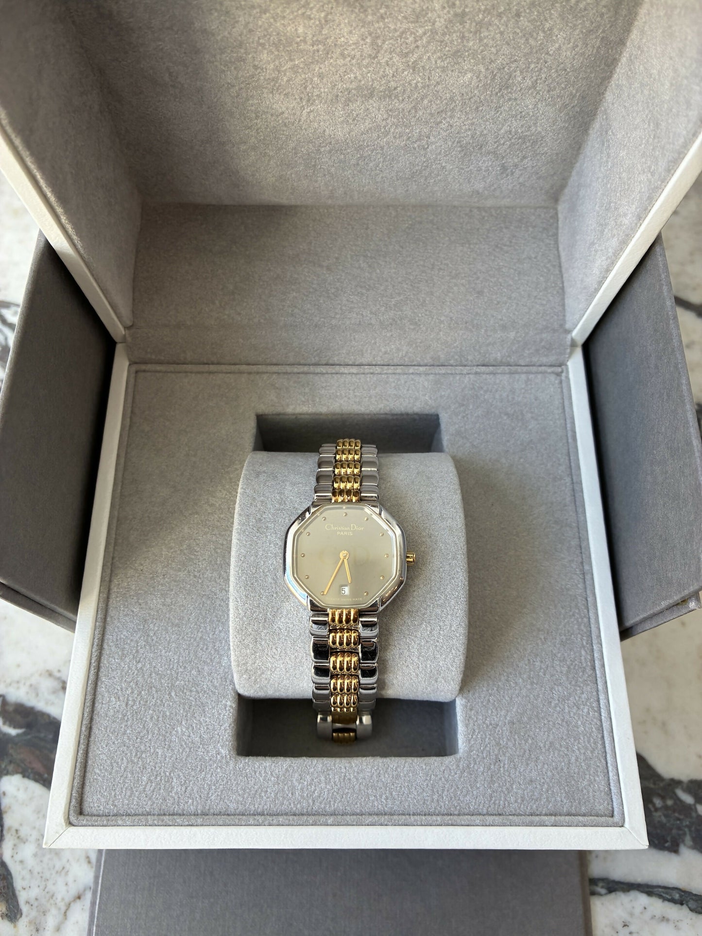 Christian Dior Bi-Tone Octagon Watch