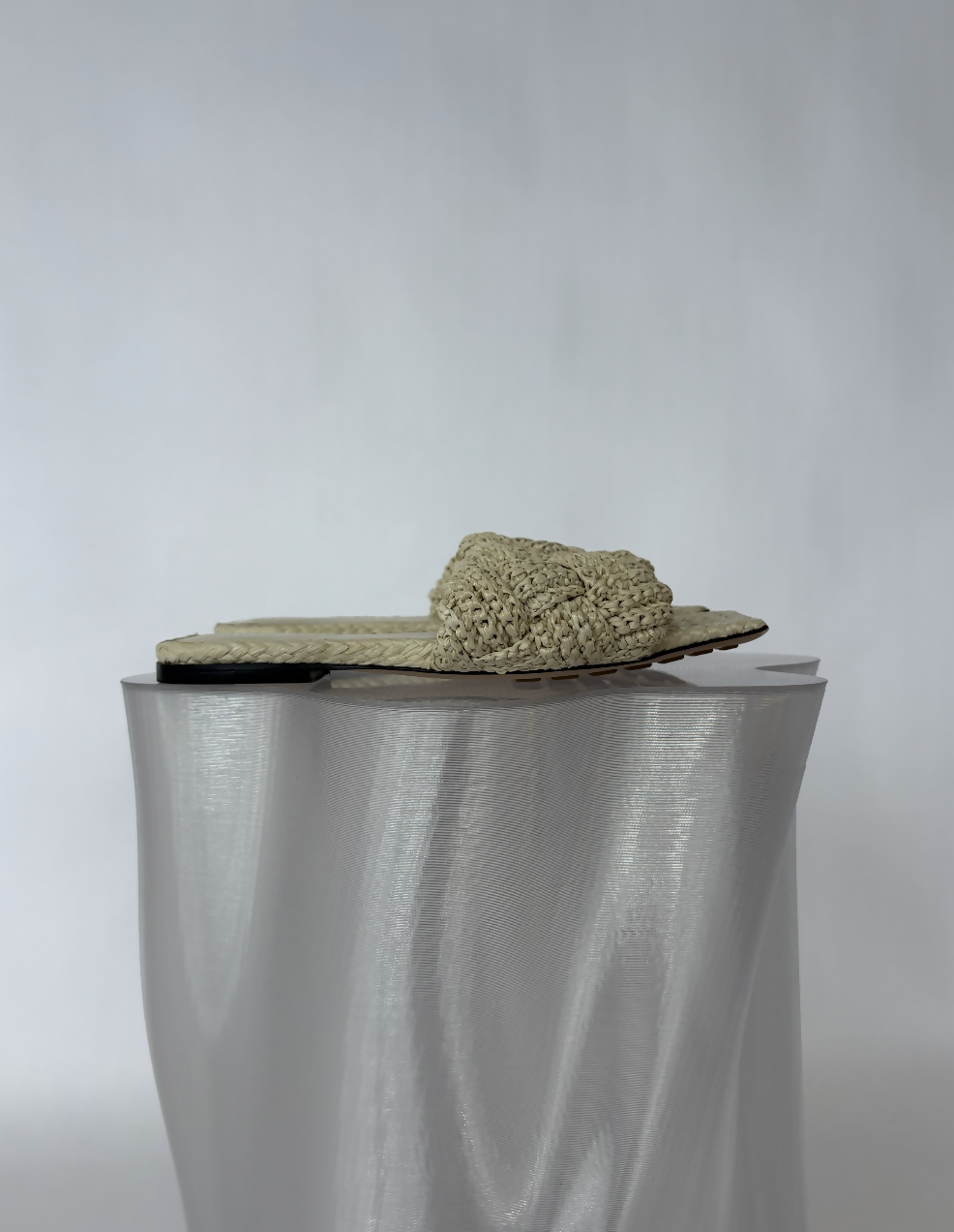 Bottega Veneta Raffia Lido Flat Sandals