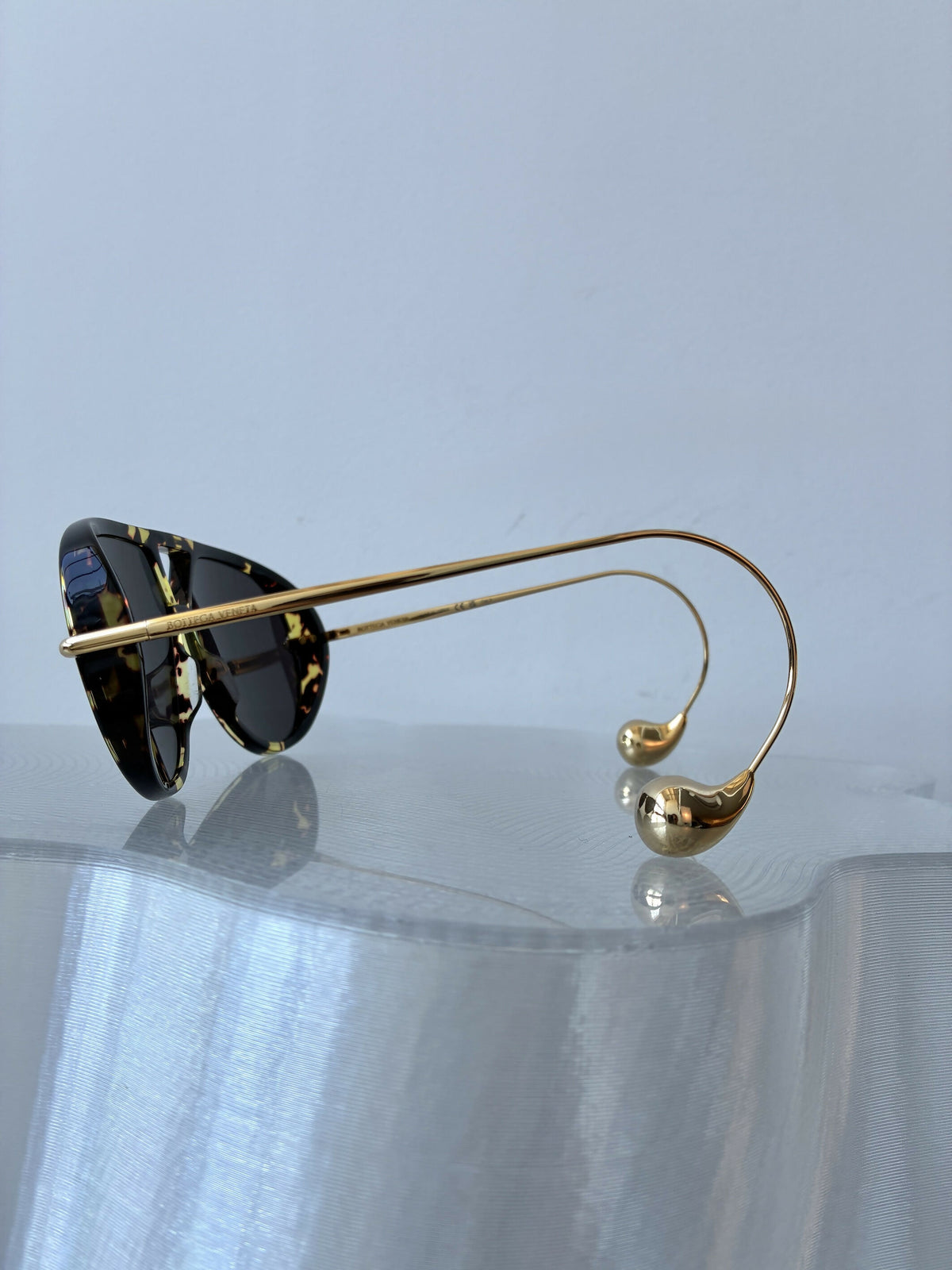 Bottega Veneta BV1273005 Tortoise Gold Sunglasses