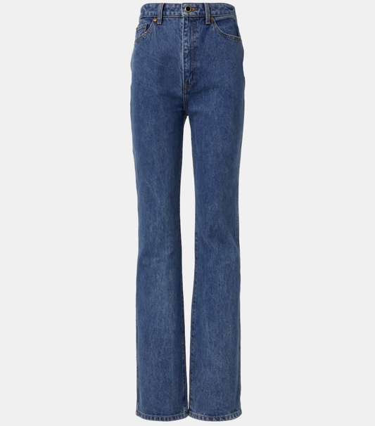 Khaite Danielle High-Rise Jeans (Blue Wash)