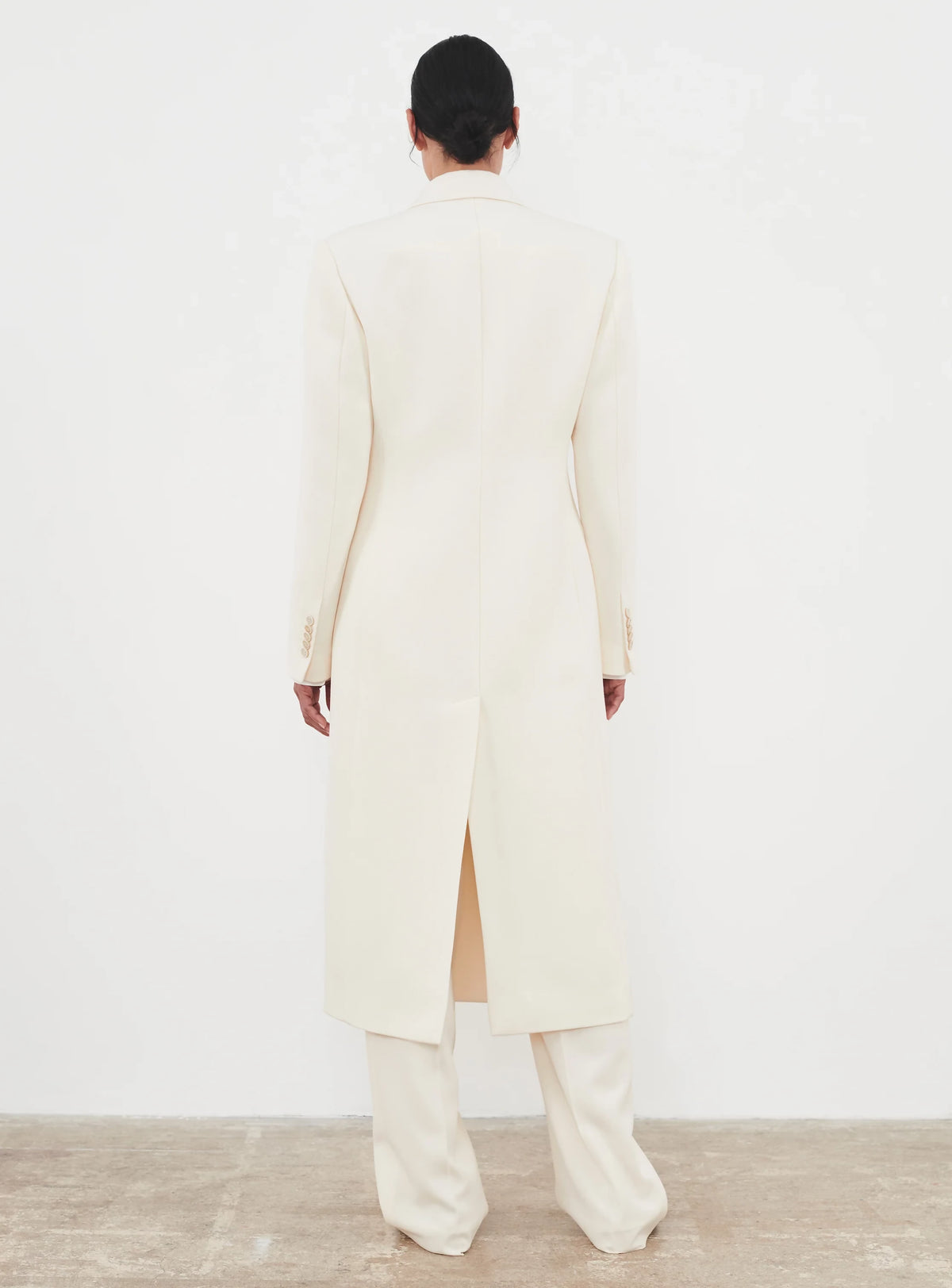 WARDROBE.NYC Cream Double-Breasted Coat